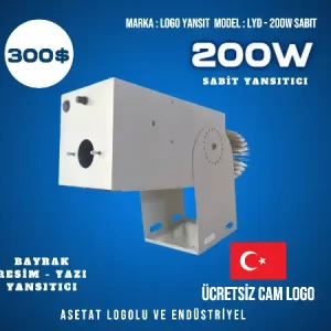 Logoyansitici Sabit 200w Logo Resim Yazı lazer Yansıtıcı