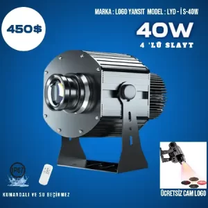 Logo Yansıt LYD-is-40W 4'lü Slayt Gobo Yansıtıcı