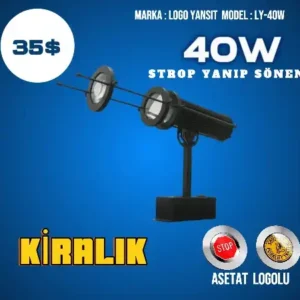 İç Mekan Strop Yanıp Sönen Asetat Logo Yansıtma Cihazı Kiralık