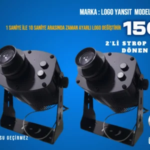 Logo Yansıt 2'li Strop Yanıp Sönen LYD-i150W Gobo Projector