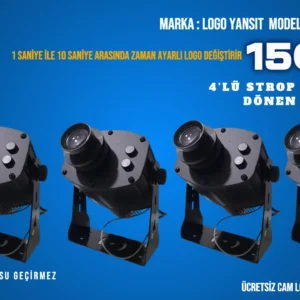 Logo Yansıt 4'lü Strop Yanıp Sönen LYD-i150W Logo gobojector