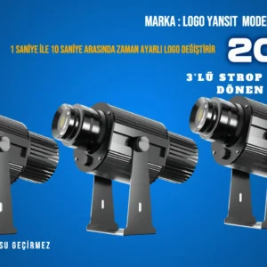 Logo Yansıt 3'lü Strop Yanıp Sönen LYD-i20W Logo projektör