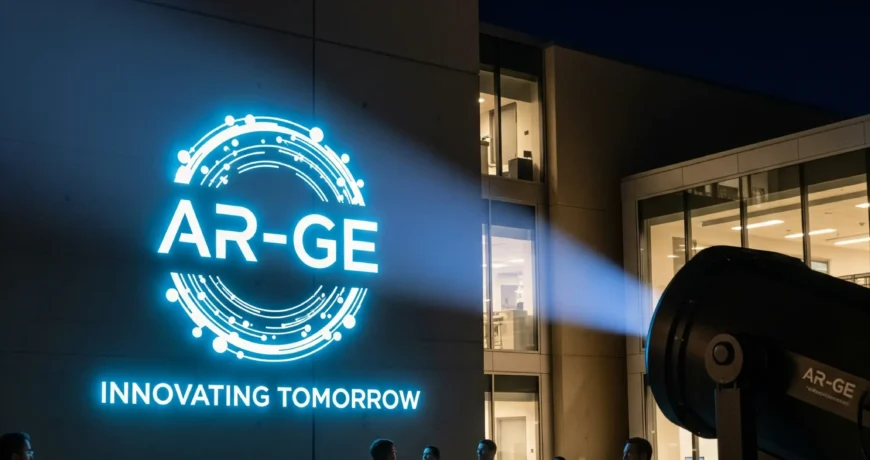 AR-GE Merkezleri İçin Görsel Kimlik ve İnovasyonun Temsili: Logo Yansıtma Cihazlarının Önemi ve Faydaları 1 AR GE e1753912627277