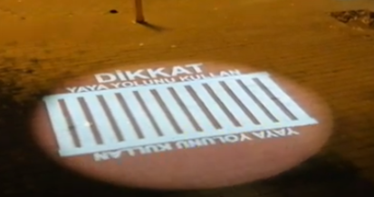Dur Logosu ve Yayay Geçidi Logosu 2li strop logo yansıt cihazı ile yansıt 1 14