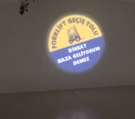 Dur Bak Geç forklift geliyorum demez, fabrika forklift uyarı ışığı,iş kazası anlıktır logo yansıt 3 200