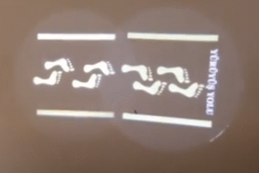 Logo Yansıt Yürüyüş Yolu Levhası Yansıt makine forklift aydınlatma, sessiz güvenlik 12 51