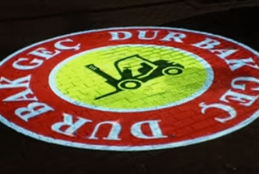 Dur Bak Geç logosunu duvara veya yere HD yansıtın! | Logo Yansıt 17 55555