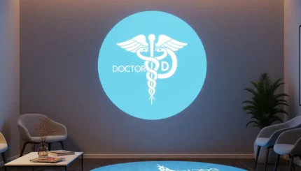 Muayenehanenizin İmajını Işıkla Yükseltin: Logo Yansıtma Teknolojisi 1 DOKTOR e1754316126489