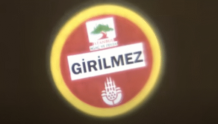Güvenlik Işığı Girilmez logosu istanbul ağaç ve peyzaj kapı girişi kepeng dikkat logosu 3 GIRILMEZ