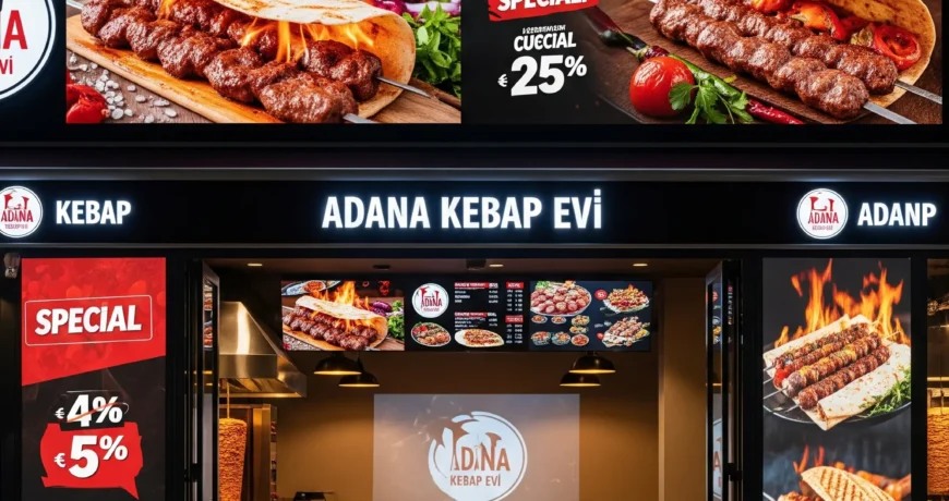 Kebap Salonunuzun Lezzetini Işıkla Tanıtın: Logo Yansıtma Teknolojisi 1 KEBAP