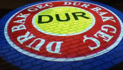 Dur bak Geç Logosunu Yansıt , İş güvenliği logoları Fabrikaya yansıt 8 dur