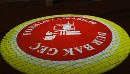 Dur Bak Geç ve Forklift Çıkabilir Logosunu , İş Güvenliği Logoları Fabrikaya Yansıt 5 hjb