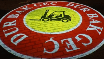 Dur Bak Geç logosunu duvara veya yere HD yansıtın! | Logo Yansıt 3 oto