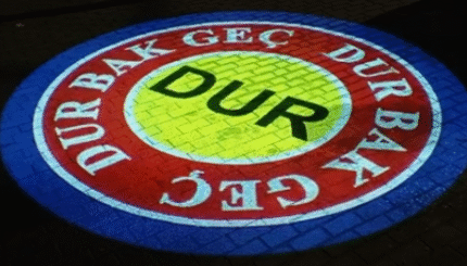 Dur bak Geç Logosunu Duvara Yansıt , İş güvenliği logoları Duvara Fabrikaya yansıt 3 qqqq