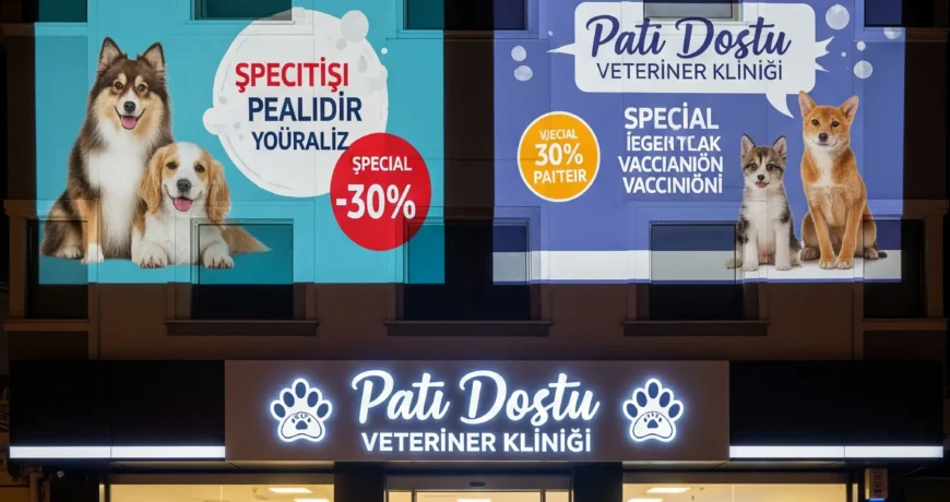 Evcil Hayvan Sahiplerine Güven Veren Karşılama: Veteriner Klinikleri İçin Logo Yansıtma Cihazları 1 veterinerler e1754316690746