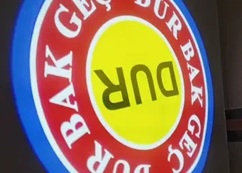 Dur Bak Geç logosunu duvara veya yere HD yansıtın! | Logo Yansıt 3 www.logoyansit.comisguvenligi2 1