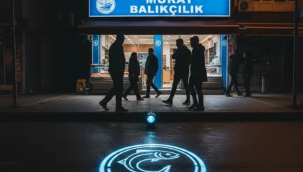Gecenin Karanlığında Parlayan Lezzet: Murat Balıkçılık ve Logo Yansıt Teknolojisi 6 Gemini Generated Image craotccraotccraoo