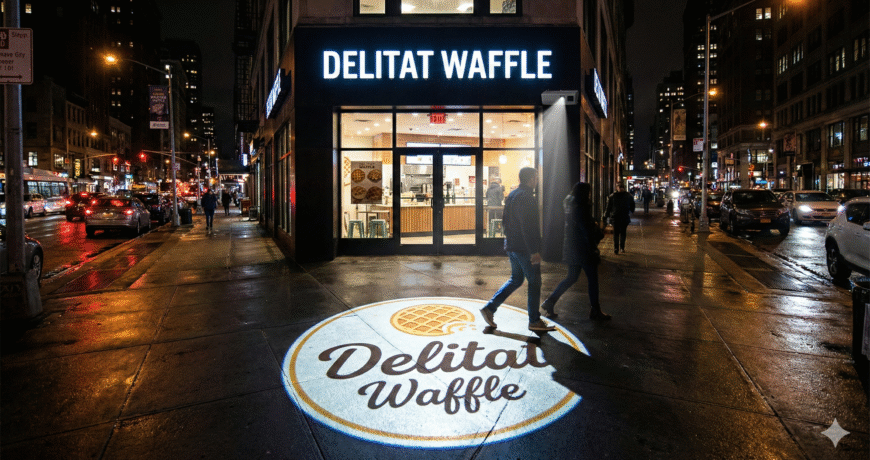 Delitat Waffle'ın Yeni Işıltısı: Kaldırımları Reklam Panosuna Çeviren Teknoloji 1 Gemini Generated Image ha750yha750yha75 1
