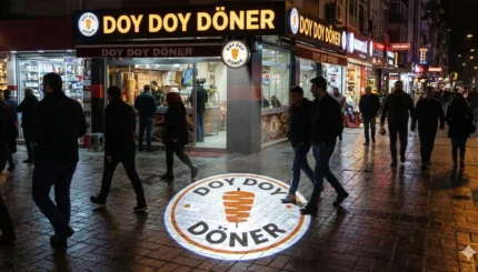 Doy Doy Döner Sokakları Aydınlatıyor: Logo Yansıt Teknolojisi ile Tanışın 8 Gemini Generated Image r2ex0er2ex0er2exy