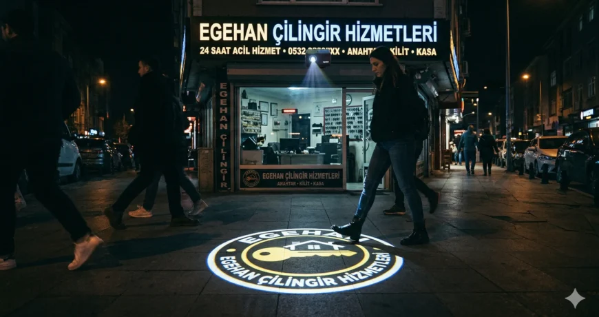 Egehan Çilingir’de Teknoloji Dönemi: Logo Yansıt Cihazı ile Dikkatleri Üzerine Çekiyor. 1 logo1