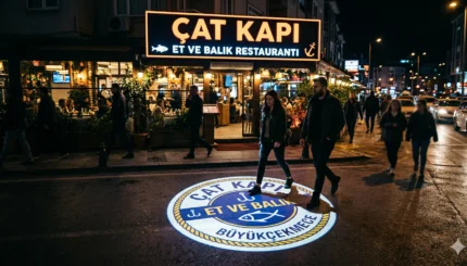 Geleneksel Lezzet, Modern Sunum: Restoranımızda Logo Yansıtma Dönemi. 6 logo7