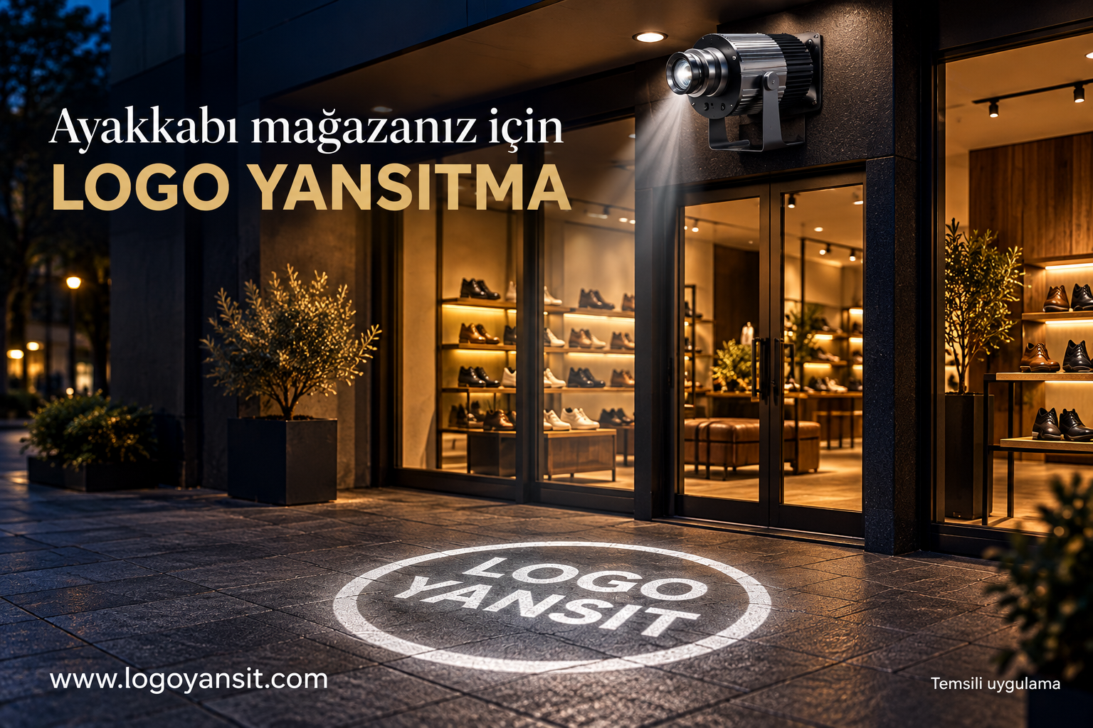 Siz ayakkabı mı satıyorsunuz? Logo yansıtma ve cam gobo 1 Siz ayakkabı mı satıyorsunuz? Logo yansıtma ve cam gobo
