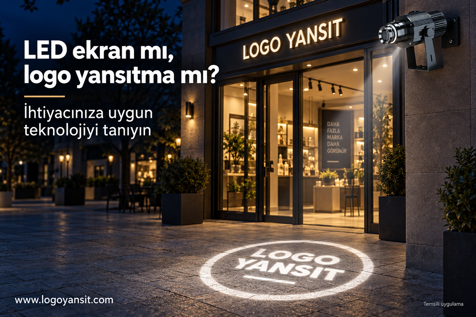 LED ekran mı, logo yansıtma mı? Doğru teknoloji seçimi 1 LED ekran mı, logo yansıtma mı? Doğru teknoloji seçimi