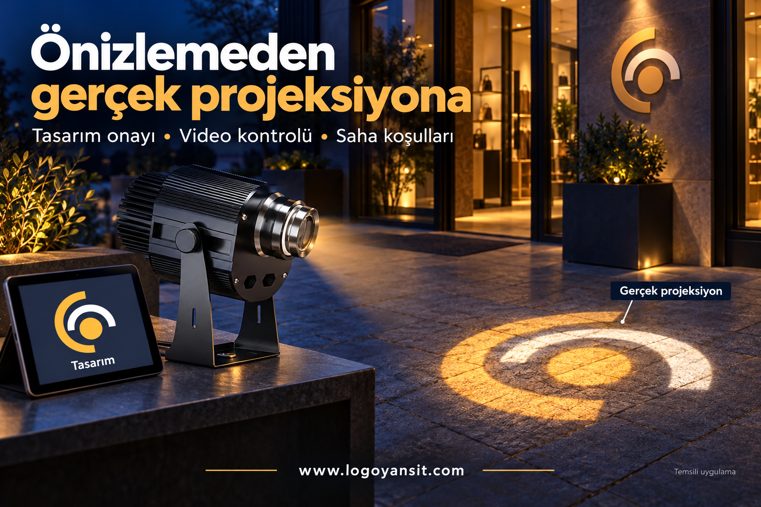 Logo önizlemesi ve gerçek projeksiyon onayı rehberi 1 Logo önizlemesi ve gerçek projeksiyon onayı rehberi