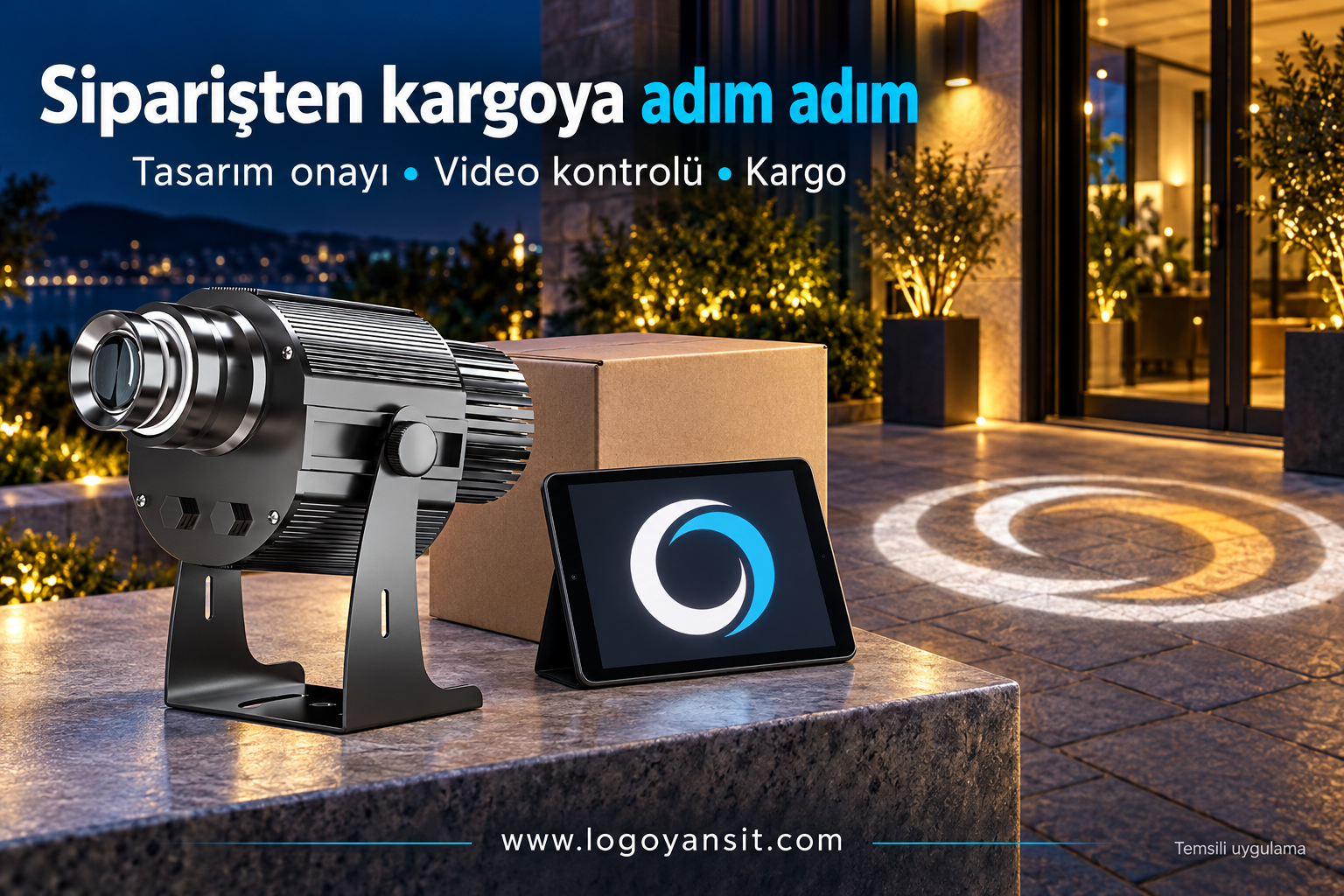 Logo yansıtma cihazı sipariş ve üretim süreci rehberi 1 Logo yansıtma cihazı sipariş ve üretim süreci rehberi
