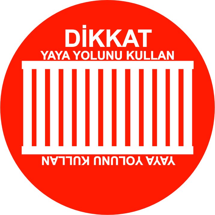 Yaya yolu yansıtma ile mesajınızı görünür kılın | LY-002 1 Kırmızı zeminli dikkat yaya yolunu kullan yaya yolu çizgileri uyarı tasarımı - LY-002