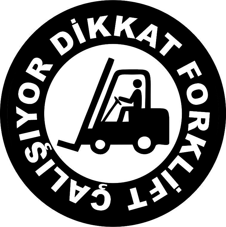 Forklift uyarı yansıtma ile mesajınızı görünür kılın | LY-006 1 Dikkat forklift çalışıyor siyah zeminli uyarı tasarımı - LY-006