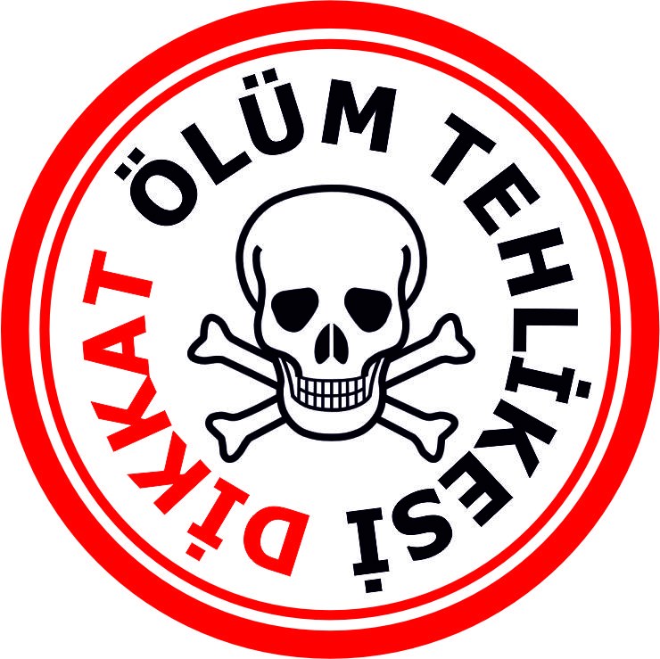Tehlike uyarısı yansıtma ile mesajınızı görünür kılın | LY-011 1 Dikkat ölüm tehlikesi uyarı tasarımı - LY-011