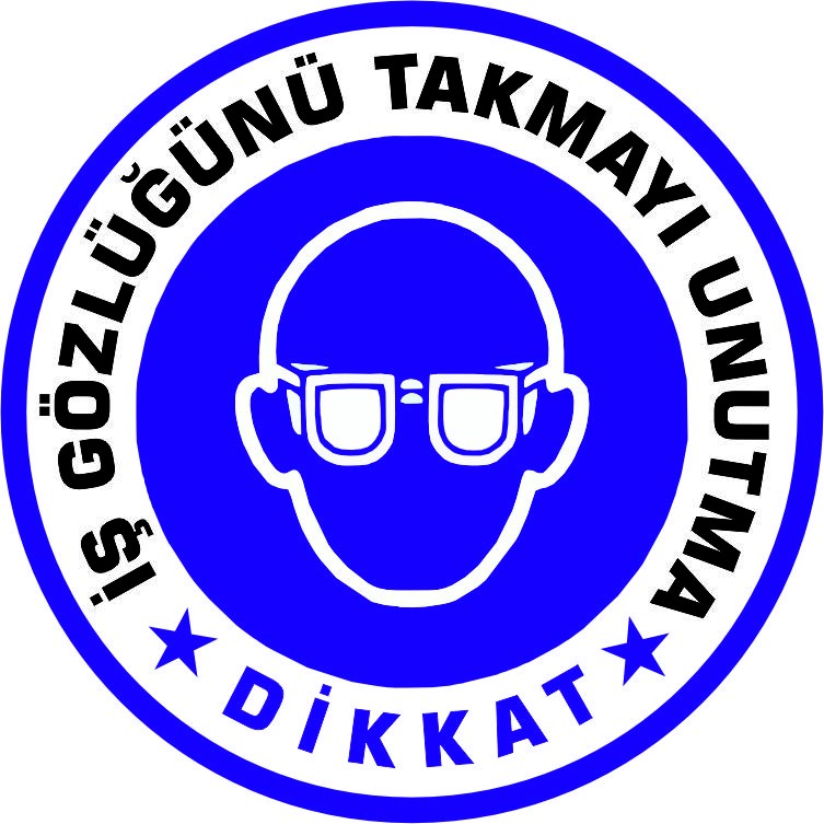 Gözlük uyarısı yansıtma ile mesajınızı görünür kılın | LY-059 1 Dikkat iş gözlüğünü takmayı unutma uyarı tasarımı - LY-059