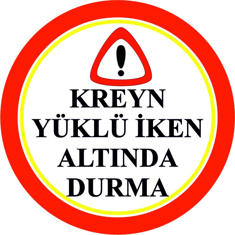 Vinç uyarı yansıtma ile mesajınızı görünür kılın | LY-065 1 Kreyn yüklü iken altında durma uyarı tasarımı - LY-065