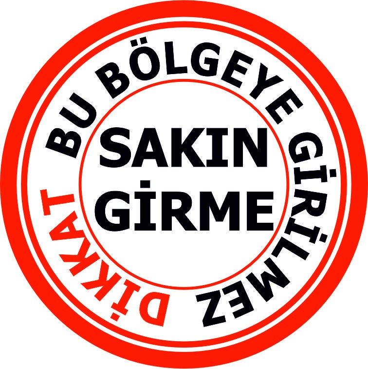 Girilmez uyarısı yansıtma ile mesajınızı görünür kılın | LY-077 1 Dikkat bu bölgeye sakın girme uyarı tasarımı - LY-077