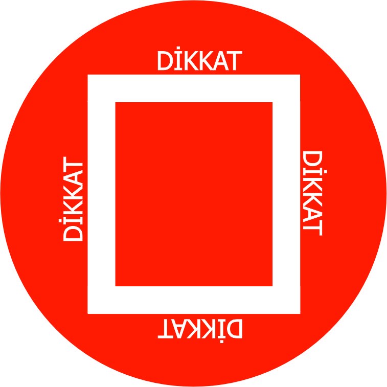 Yükleme alanı yansıtma ile mesajınızı görünür kılın | LY-099 1 Dikkat dikdörtgen yükleme alanı uyarı tasarımı - LY-099