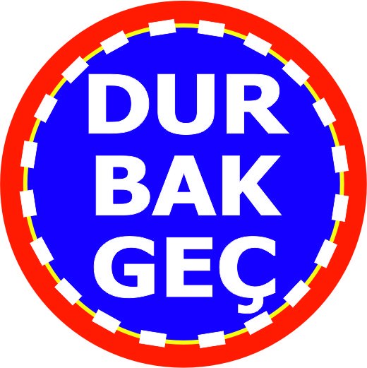 Dur bak geç yansıtma ile mesajınızı görünür kılın | LY-113 1 Dur bak geç mavi zeminli uyarı tasarımı - LY-113