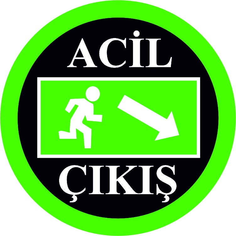 Acil çıkış yönlendirme yansıtma ile mesajınızı görünür kılın | LY-114 1 Acil çıkış - Sağa yönlendirme uyarı tasarımı - LY-114