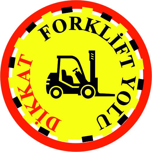 Forklift yolu uyarı yansıtma ile mesajınızı görünür kılın | LY-116 1 Dikkat forklift yolu sarı çizgili uyarı tasarımı - LY-116