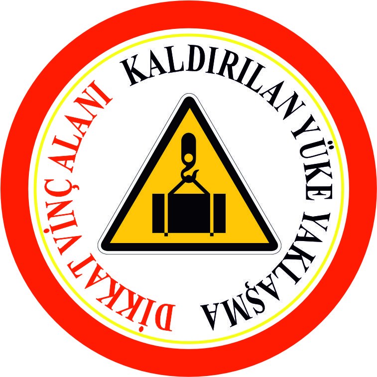 Vinç uyarı yansıtma ile mesajınızı görünür kılın | LY-117 1 Dikkat vinç alanı kaldırılan yüke yaklaşma uyarı tasarımı - LY-117