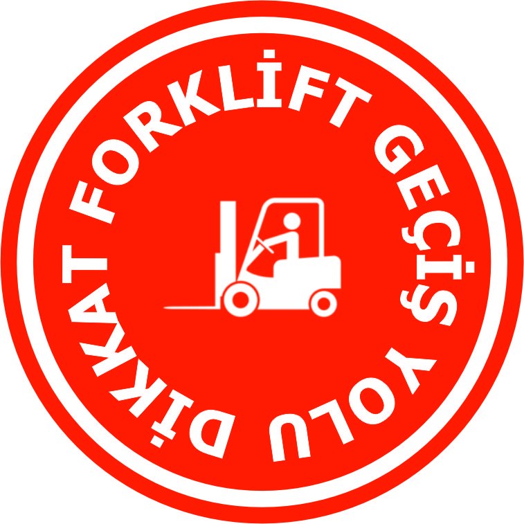 Forklift yolu uyarı yansıtma ile mesajınızı görünür kılın | LY-121 1 Dikkat forklift geçiş yolu kırmızı beyaz uyarı tasarımı - LY-121