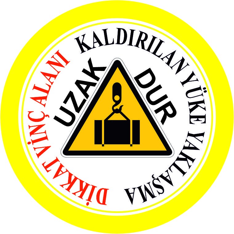 Vinç uyarı yansıtma ile mesajınızı görünür kılın | LY-123 1 Uzak dur dikkat vinç alanı kaldırılan yüke yaklaşma uyarı tasarımı - LY-123