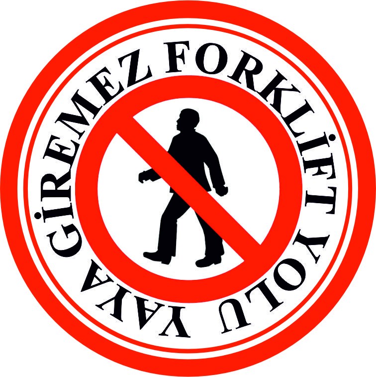 Yaya giremez uyarısı yansıtma ile mesajınızı görünür kılın | LY-124 1 Yaya giremez forklift geçiş yolu uyarı tasarımı - LY-124