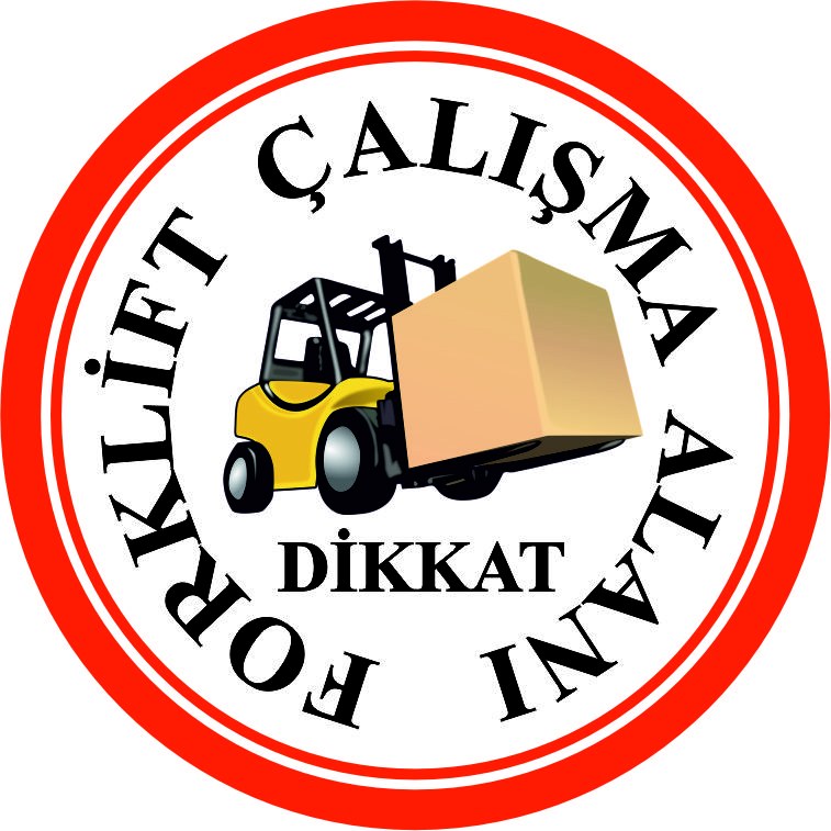 Forklift çalışma alanı yansıtma ile mesajınızı görünür kılın | LY-127 1 Dikkat forklift çalışma alanı - Kırmızı çerçeve uyarı tasarımı - LY-127