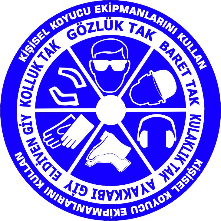 Kkd uyarı yansıtma ile mesajınızı görünür kılın | LY-130 1 Kişisel koruyucu ekipmanlarını kullan uyarı tasarımı - LY-130