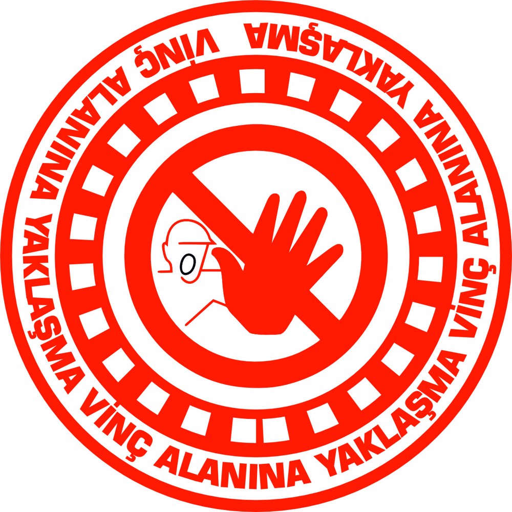 Vinç uyarı yansıtma ile mesajınızı görünür kılın | LY-143 1 Vinç alanı yaklaşma uyarı levhası uyarı tasarımı - LY-143