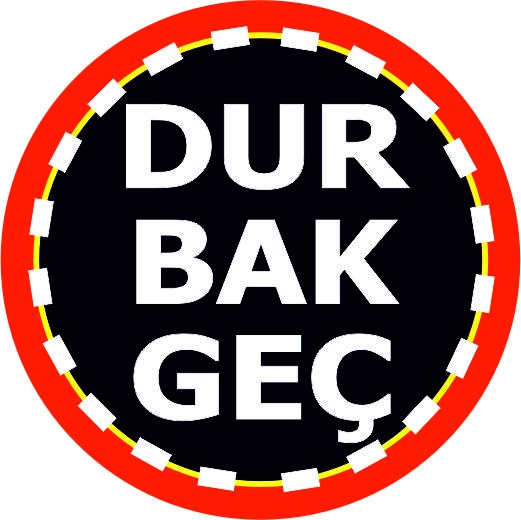Dur bak geç yansıtma ile mesajınızı görünür kılın | LY-145 1 Dur bak geç siyah zeminli uyarı tasarımı - LY-145