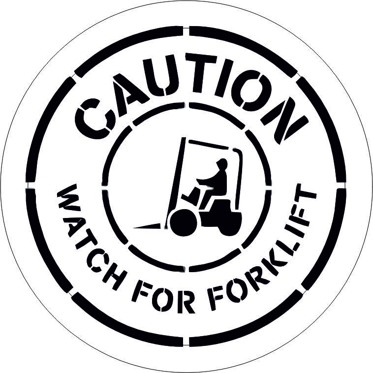 Forklift yolu uyarı yansıtma ile mesajınızı görünür kılın | LY-151 1 Caution watch for forklift black uyarı tasarımı - LY-151
