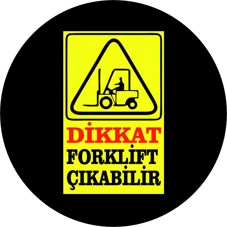 Forklift çıkabilir uyarısı yansıtma ile mesajınızı görünür kılın | LY-171 1 Dikkat forklift çıkabilir dikdörtgen uyarı tasarımı - LY-171