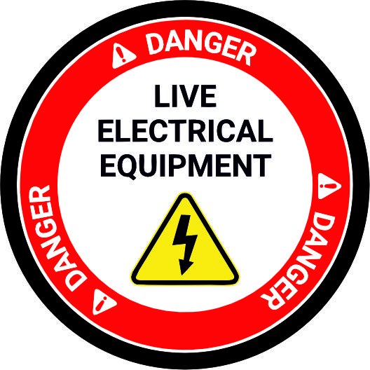 Elektrik uyarısı yansıtma ile mesajınızı görünür kılın | LY-173 1 Danger live electrical uyarı tasarımı - LY-173